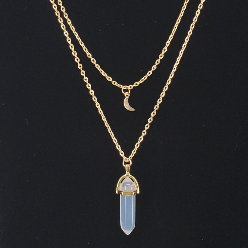 Moon Chakra Quartz Boho Necklace